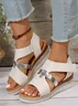 Leather Wedge Heel Summer Casual Sandal