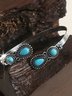 Vintage Alloy Turquoise Open Bracelet Women's Bohemian Bracelet