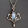 Bohemian Lotus Moonstone Fashion Pendant Necklace Exquisite Women's Jewelry Necklace