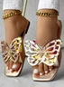 Casual Summer Butterfly Slide Sandals