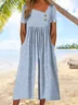 Striped Asymmetrical Jumpsuit With No