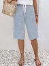 Casual Plain Loose Pants With No