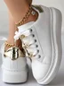 Plain Casual Thick Bottom Skate Shoes