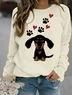 Loose Dog Crew Neck Casual pet Sweatshirt