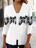 Floral Loose Casual V Neck Kimono