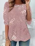 Loose Jersey Crew Neck Casual T-Shirt