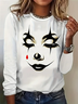 Cotton-Blend Casual Halloween Loose T-Shirt