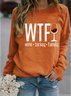 Women's Wine Turkey Family Print Casual T-Shirt