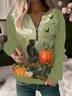 Halloween Casual Crew Neck Sweatshirt