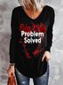 Bloody Problem Solved Halloween  T-Shirt