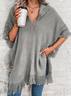 Wool/Knitting Plain Elegant Cloak
