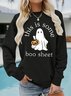 Knitted Casual Crew Neck Loose Sweatshirt