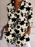 Buttoned Vintage Shirt Collar Loose Shirt