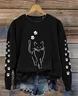 Striped Crew Neck Casual Sweatshirt