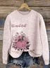 Maple Leaf Simple Crew Neck Knitted Sweater