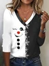 Zolucky V neck Daily T-shirts,Jersey H-Line T-shirts