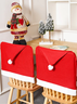 Non Woven Christmas Hat Decorative Chair Cover Christmas