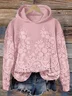 Hoodie Loose Casual Floral Sweatshirt