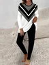 Geometric Print Casual Suit