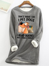 I Pet Dogs I Read Books And I Forget Things Casual Fluff Fleece Fabric Sweatshirt