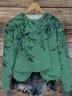 Women's Botanical Floral Spring Crew Neck Sweatshirt