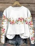 Women's Floral Spring Crew Neck Sweatshirt