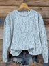 Women's Spring Floral Casual Print Long Sleeve Crew Neck Sweatshirt