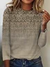 Casual Long Sleeve Round Neck T-Shirt