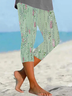 Women's Striped Spring Print Casual Leggings