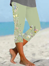 Women's Floral Spring Print Casual Leggings
