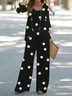 Women's Floral Print Casual Two-Piece Suit