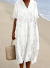Floral Casual Dress With No