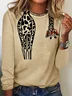 Funny Sarcastic Zoo Giraffe Casual Long Sleeve Shirt