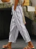 Striped Casual Cotton Regular Fit Pants
