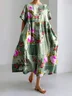Casual Regular Fit Crew Neck Dress With No