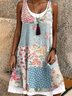 Casual Floral Dress With No