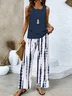 Casual Regular Fit Crew Neck Two-Piece Set