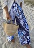 Loose Gradient Pattern Simple Pants