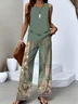Regular Fit Casual Two-Piece Set With No
