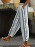 Women's Striped Print Casual Pants