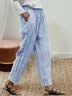 Women's Striped Print Casual Pants
