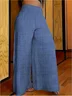 Women's  H-Line Wide Leg Pants Daily Going Out Pants Navyblue Casual Plain Spring/Fall Pants