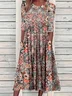 Women's Short Sleeve Summer As Picture Floral Printing Crew Neck Daily Going Out Casual Maxi H-Line Shift Dress Dress