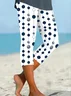 Women's Polka Dot Print Casual Leggings