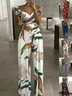 Women's H-Line T-Shirt Off The Shoulder Daily Going Out Casual Printing Floral Summer Long Jumpsuit Romper