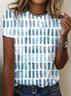 Women's Geometric Print Casual Round Neck Short Sleeve T-Shirt