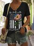 V Neck Casual Regular Fit T-Shirt