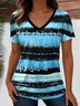 Color Block Casual Regular Fit Cotton T-Shirt