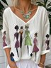 Casual Loose Jersey Pop Art Print T-Shirt