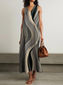 Striped Casual Dress With No Belt